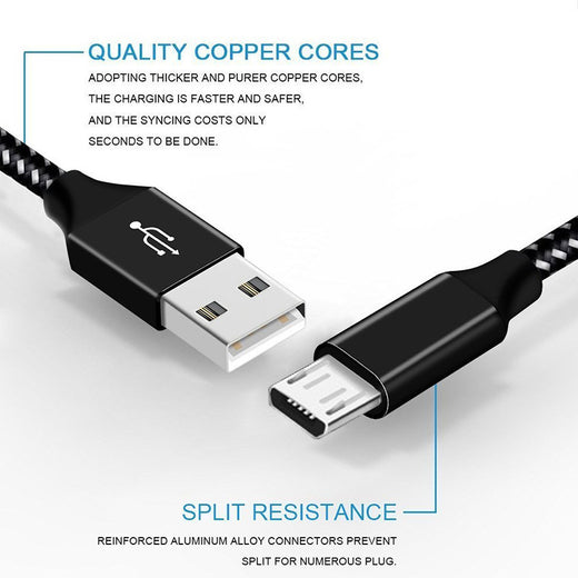 Braided Data Charger Cable Fast Charging