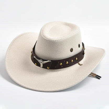Artificial Suede Western Cowboy Hat Retro Sunshade