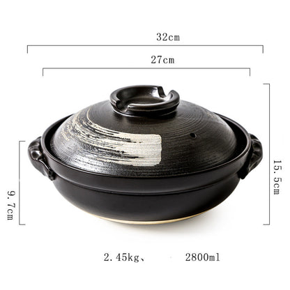 Ceramic Stew Pot Soup Rice Casserole Gas Clay Pot