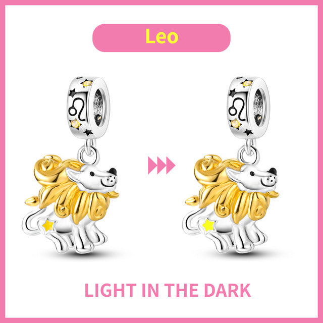 S925 Colorful Luminous Constellation Pendant