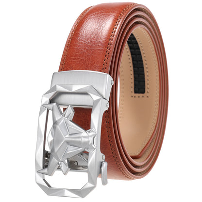 Fashion Men's Leather Belt Alloy Buckle