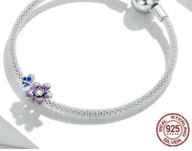 White Gold-Plated Beaded Bracelet