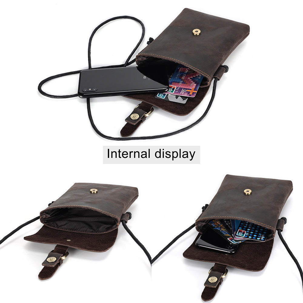 Retro Men's Multifunctional Mobile Phone Bag