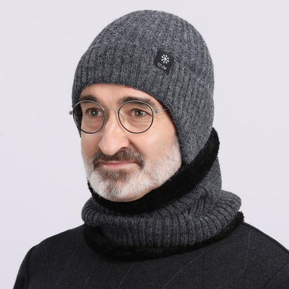 Middle-aged Elderly Men's Wool Ear Protection Hat