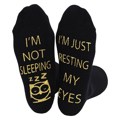 Creative Foot Letter Non-slip Knee-high Sports Socks