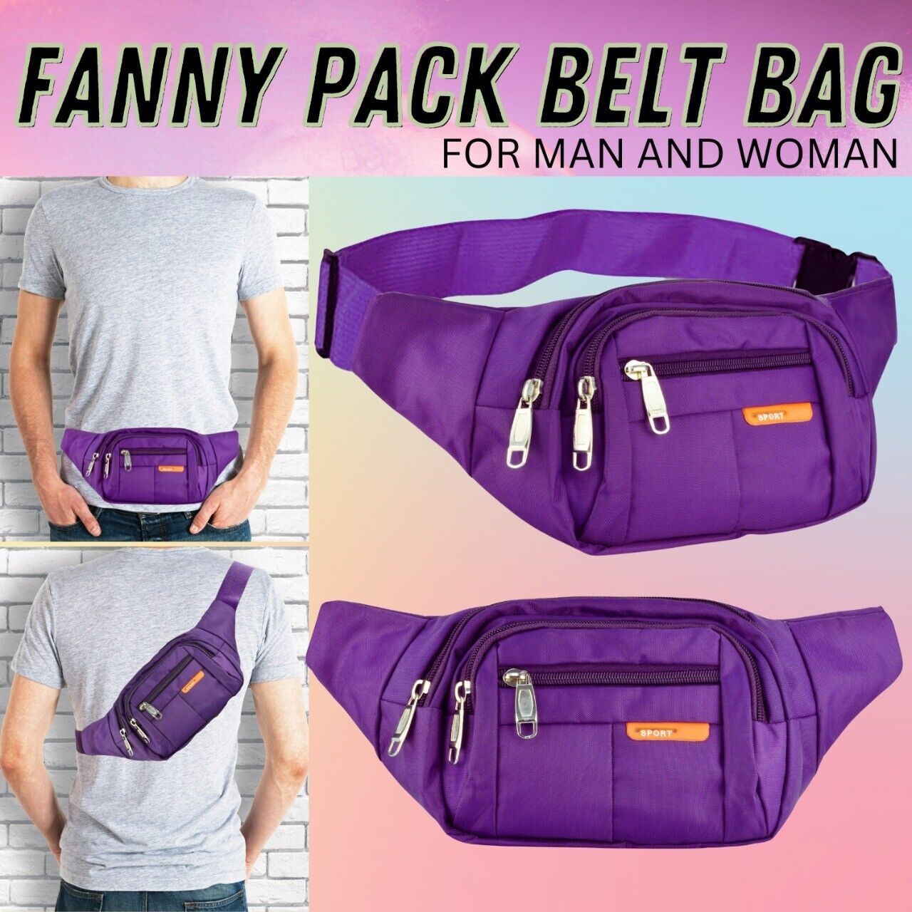 Sporty Waist Bum Bag Jogging Essential