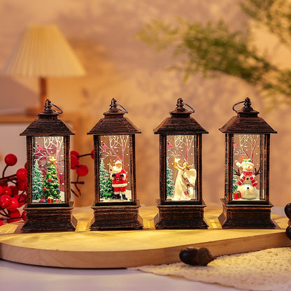 Christmas Santa Claus LED Oil Lamp Night Light