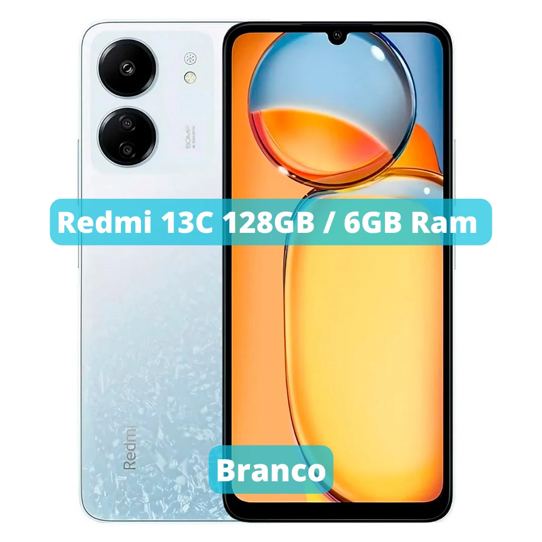 Xiaomi Redmi 13C Versão Global | Smartphone 4G , ROM Global , Câmera 50MP , Carregador  18W