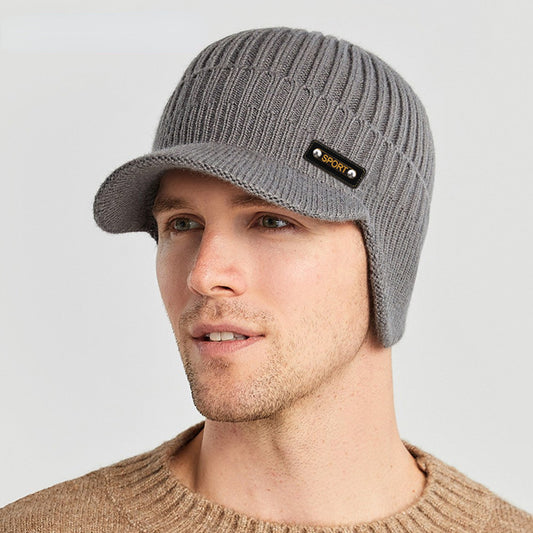 Warm Ear Protection Hat Men's Woolen Cap