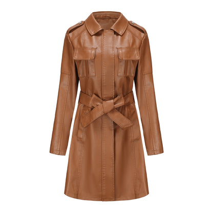 American Mid-length Leather Jacket