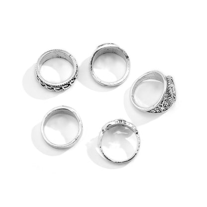 Totem Horse Flame Men's Ring Set
