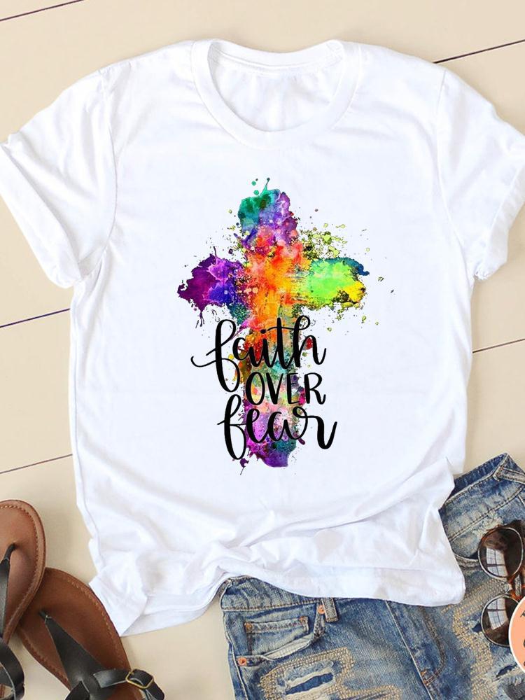 Women's Short-sleeved T-shirt Fashion Printing