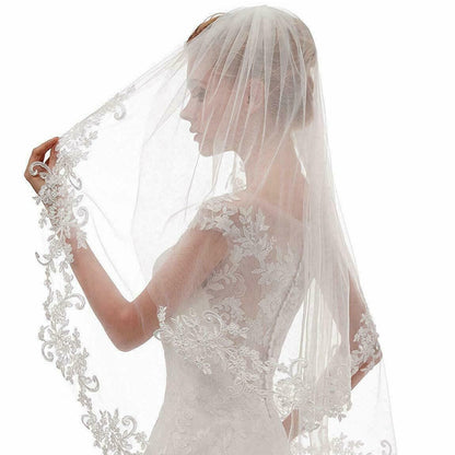 Embroidery Applique Veil Comb