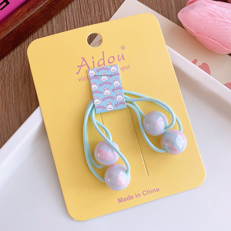 Colorful Round Beads Children's Hair String
