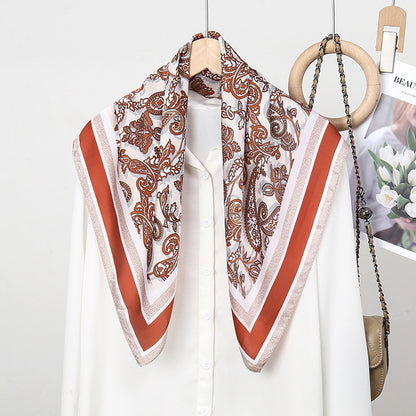 Silk Scarf Female Satin Printing
