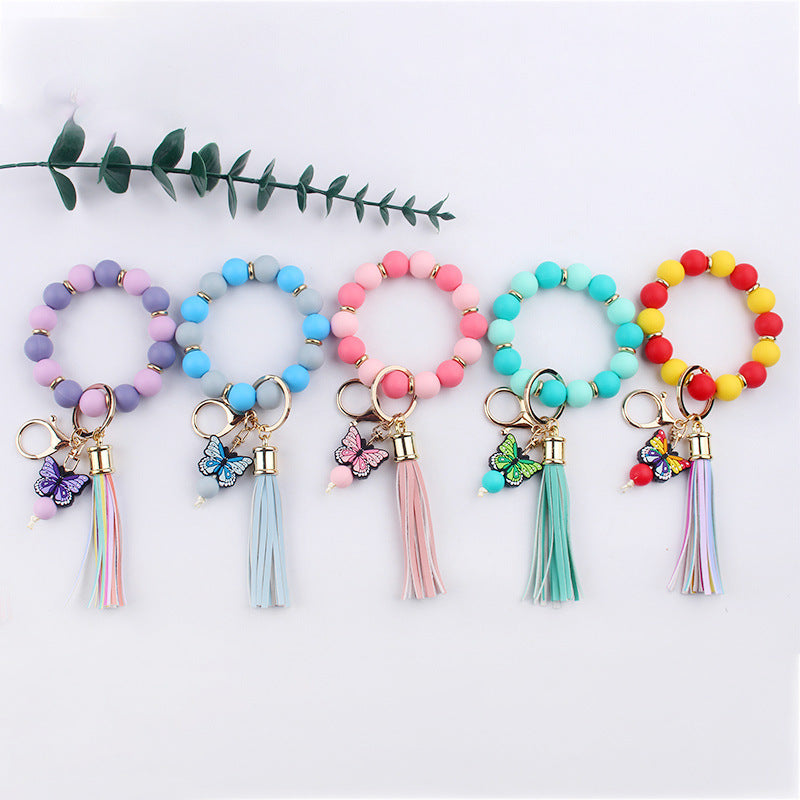 Beaded Butterfly Keychain