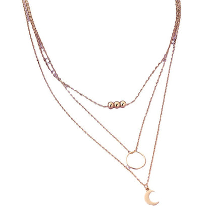 Multi-layer Twin Necklace Women's Small Vertical Stripes