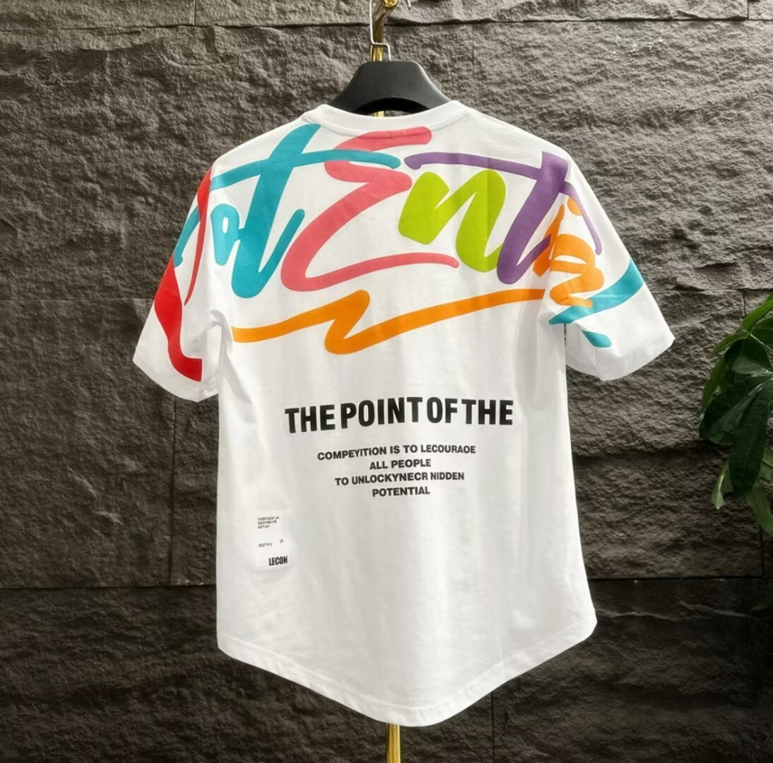 Men's Hip Hop Style Round Neck T-shirt