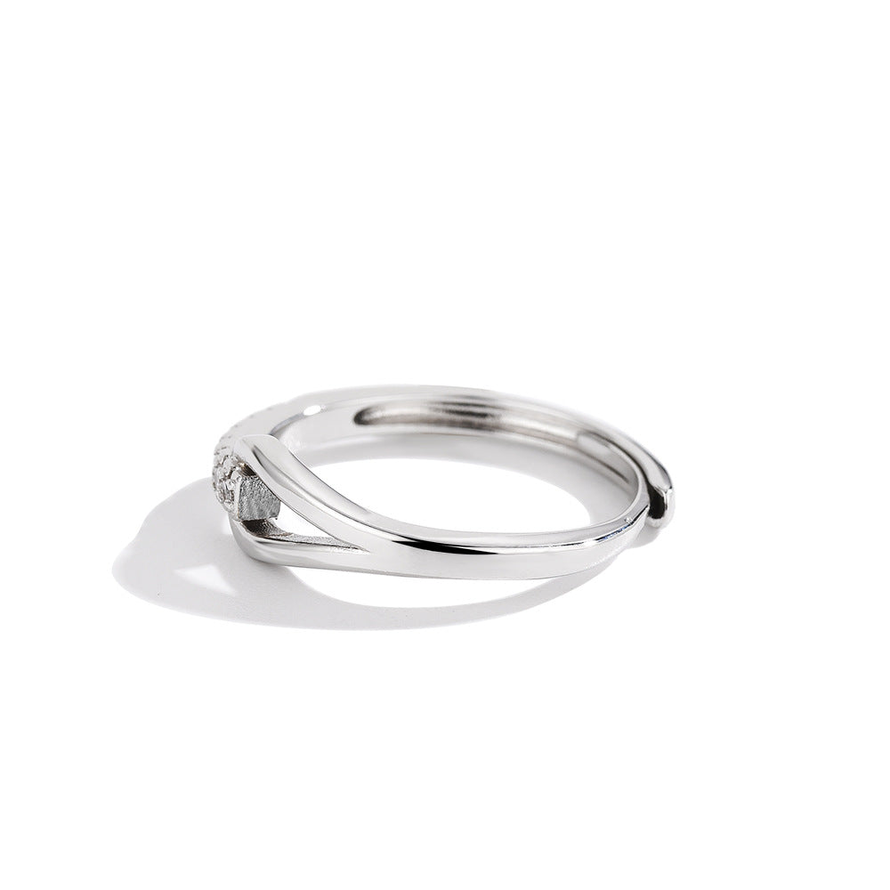 925 Silver Lubert's Tears Diamond Ring