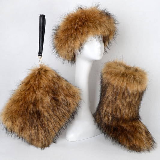 Velvet Padded Women's Snow Boots