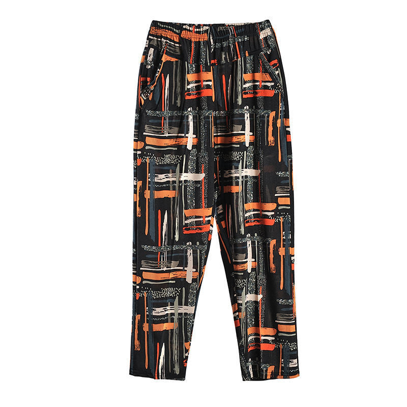 Mom's Summer Thin Cropped Pants
