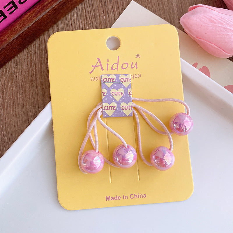 Colorful Round Beads Children's Hair String