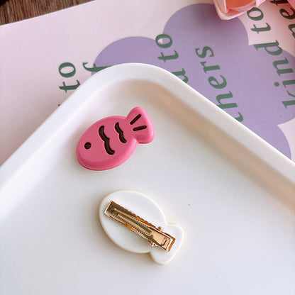 Candy-colored Glossy Cute Taiyaki Barrettes Creative