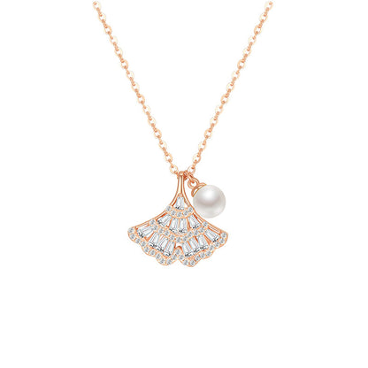 S925 Ginkgo Leaf Sterling Silver Necklace