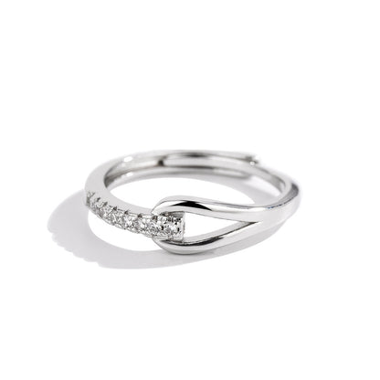 925 Silver Lubert's Tears Diamond Ring