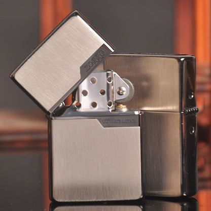 Titanium Color Block Kerosene Lighter Wire Drawing