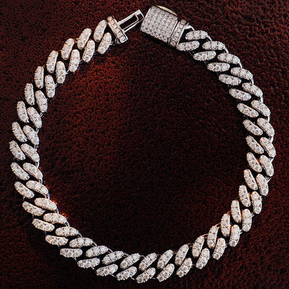 Silver Cuban Link Hip Hop Bracelet