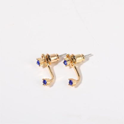 Twelve Birthstone Ear Studs