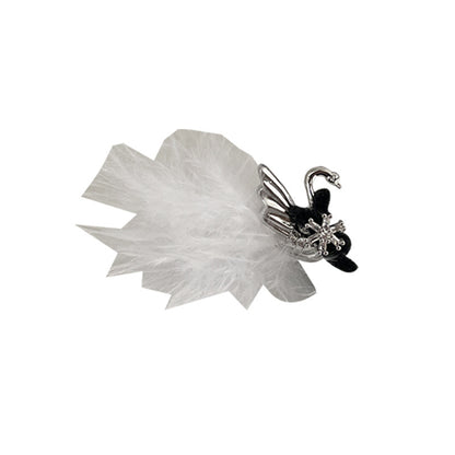 Swan Feather Snowflake Ear Stud
