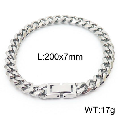 Cuban Link Titanium Steel Bracelet