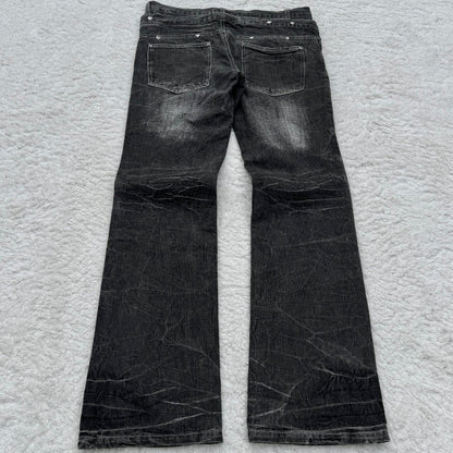 Slightly Flared Double Waist Lace Pants