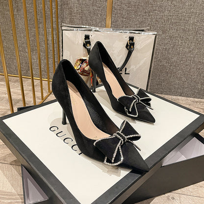 Korean Bowknot Stiletto Heels