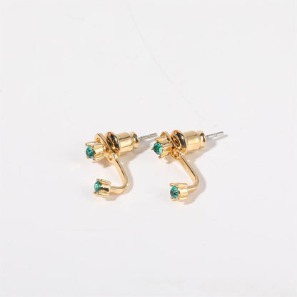 Twelve Birthstone Ear Studs