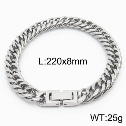 Cuban Link Titanium Steel Bracelet