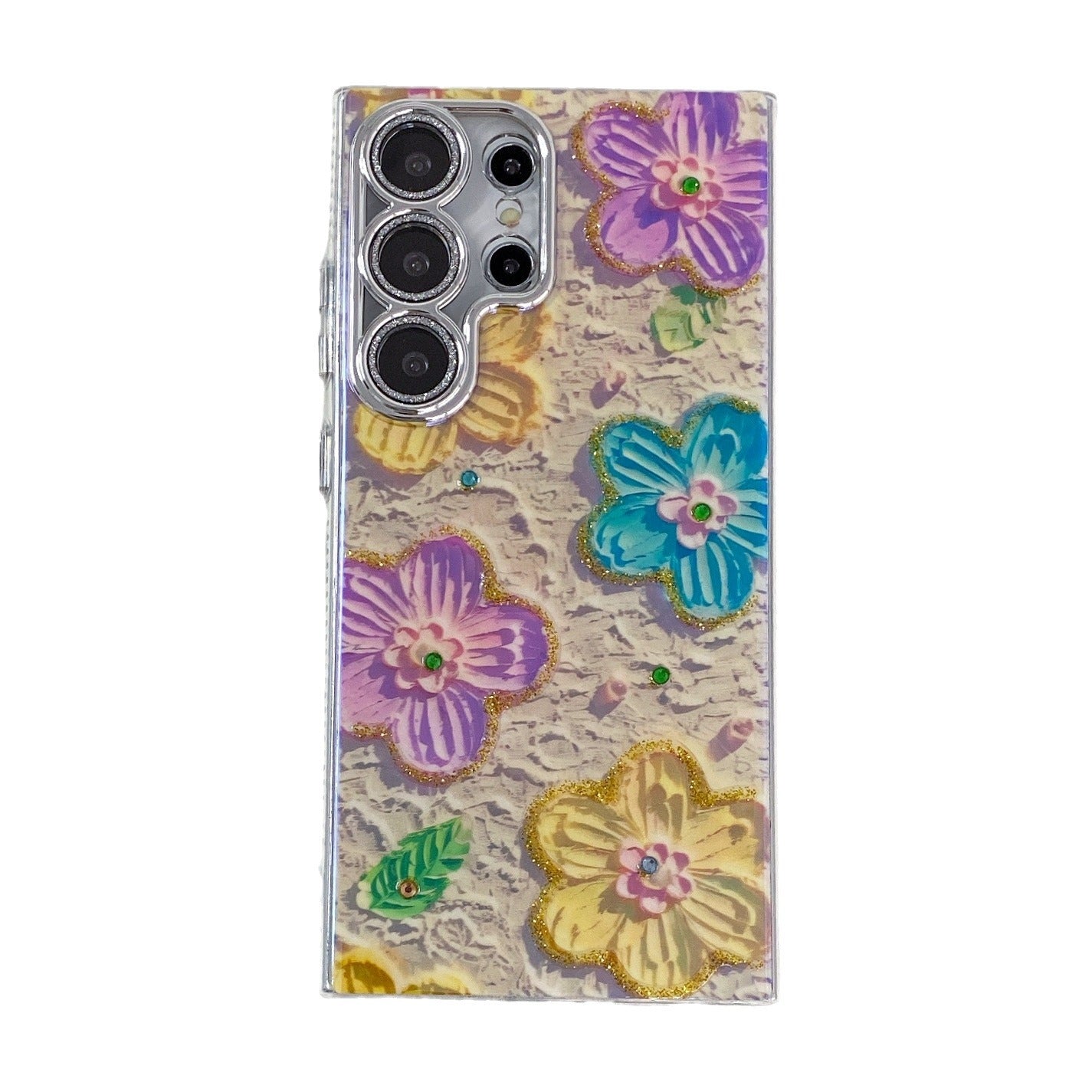 Luxury Rhinestone Flower Phone Case