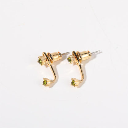 Twelve Birthstone Ear Studs