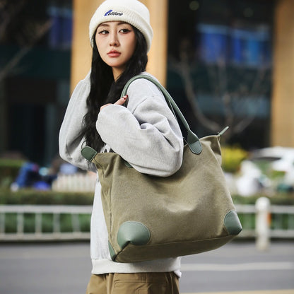 One-shoulder Large Capacity Canvas Travel Bag