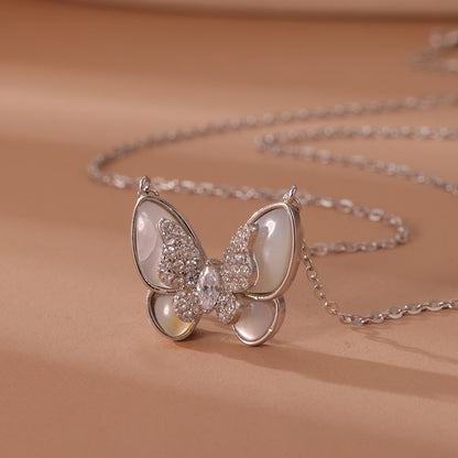 S925 Sterling Silver Cherry Necklace For Women Light Luxury