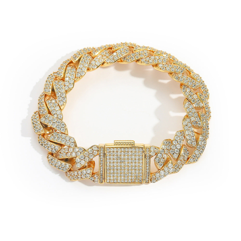 15mm Rhombus Cuban Bracelet