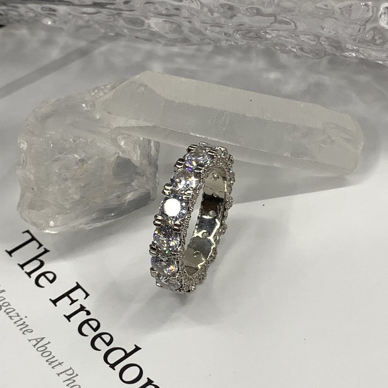 White Gold Full Diamond Women's Ring