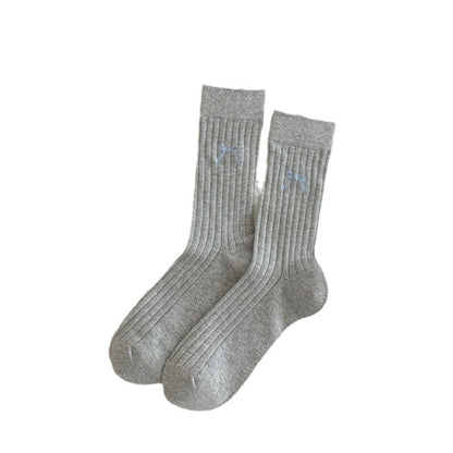 Cute Girl Bow Tube Socks Hollow Bunching Socks