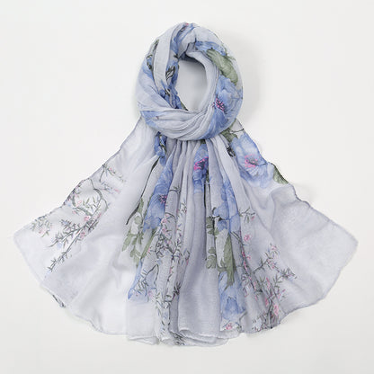 Flower Voile Thin Headcloth