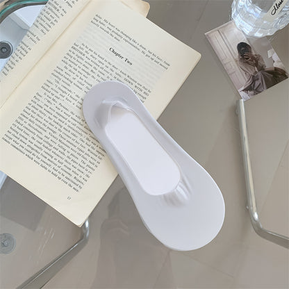Candy Color Shallow Mouth Ice Silk Invisible Terry Bottom Boat Socks