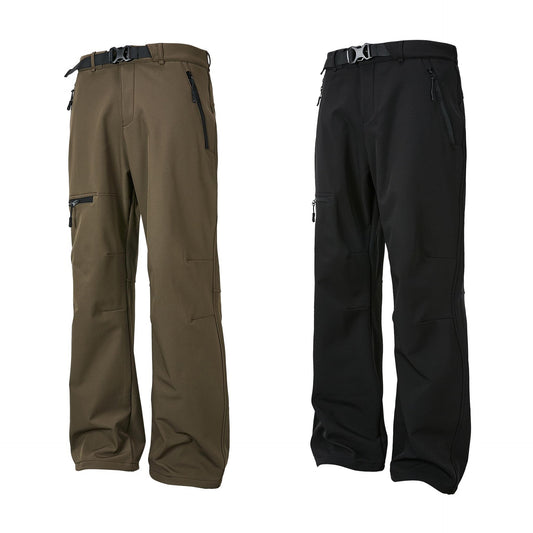 Autumn Winter Outdoor Fleece-lined Casual Trousers