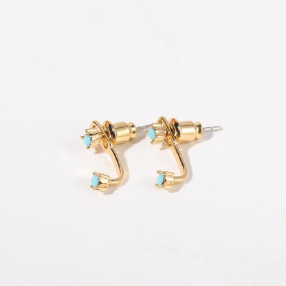 Twelve Birthstone Ear Studs