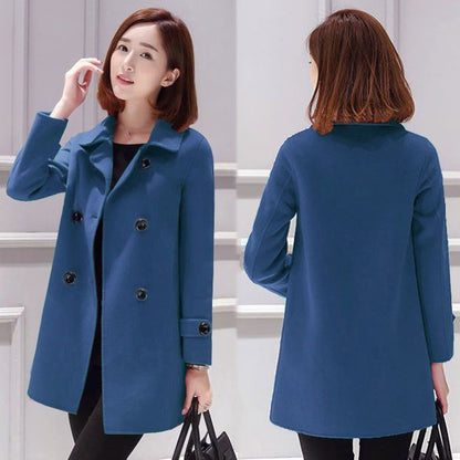 Slim Fit Korean Style Woolen Overcoat